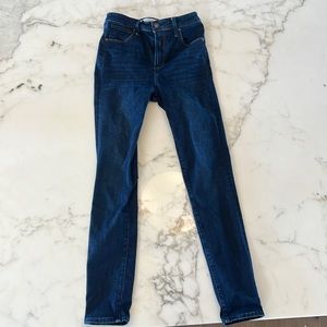Abercrombie and fitch blue high rise jean
